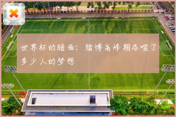 世界杯的暗面：赌博高峰期吞噬了多少人的梦想