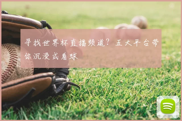 寻找世界杯直播频道？五大平台带你沉浸式看球