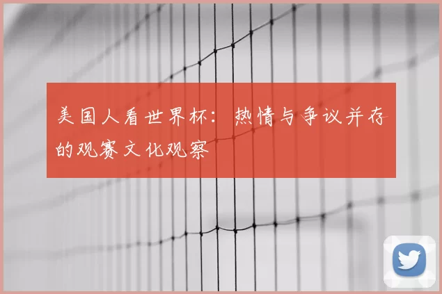 美国人看世界杯:热情与争议并存的观赛文化观察